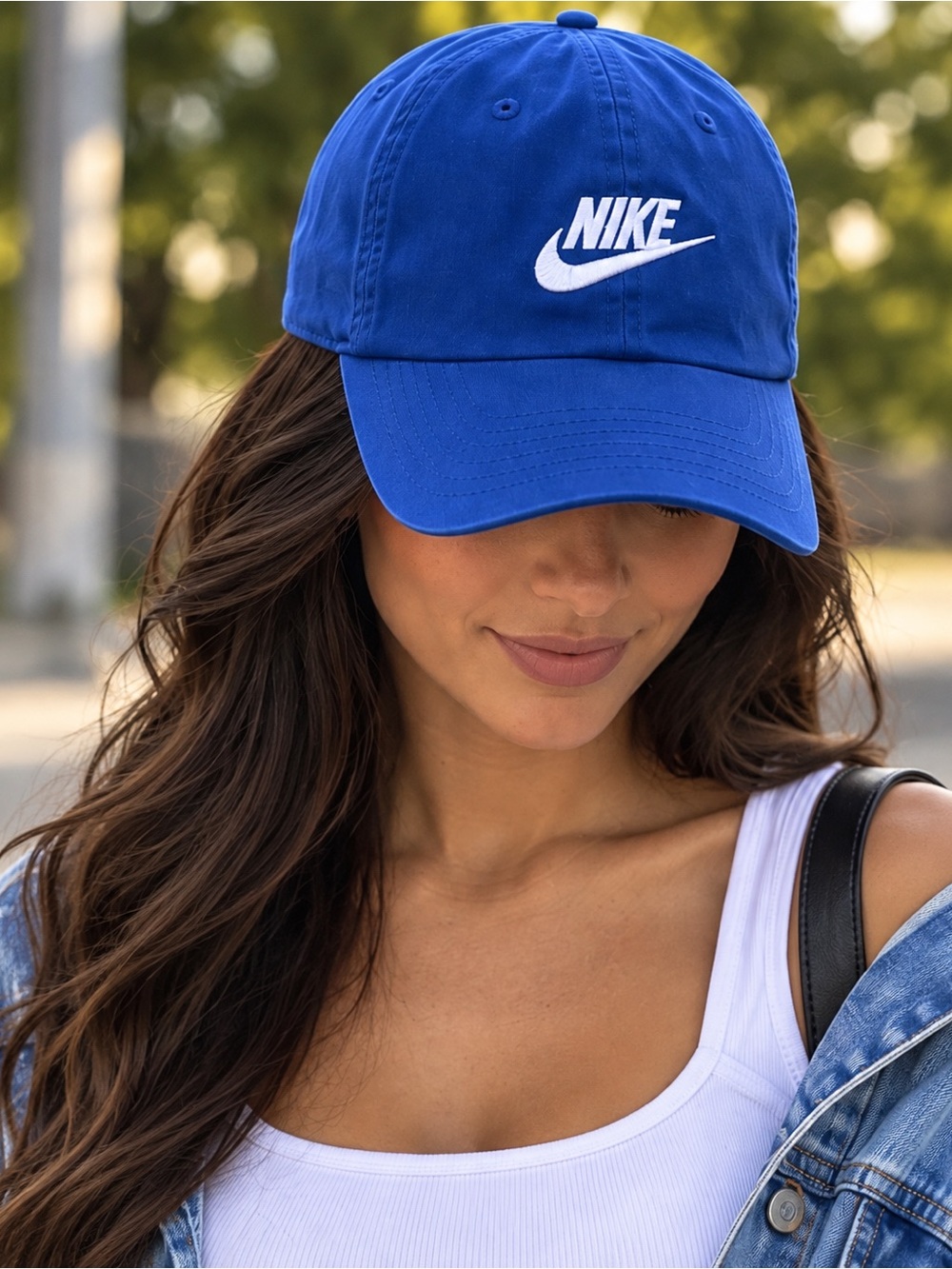 Brand New Nike Women's Blue Swoosh Baseball Club Cap